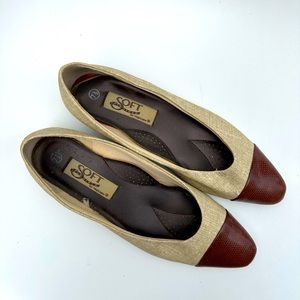 Vintage 80s two tone flats shoes 7.5 soft by highlights